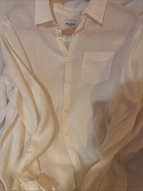 Baird Mcnutt Other - Men's Lightweight Linen Button-Down Shirt in Cream